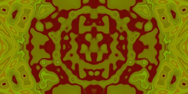 Neon Tunnel Kaleidoscope Green Fractal VJ Loop 2:1 Univisium 60fps Screensaver