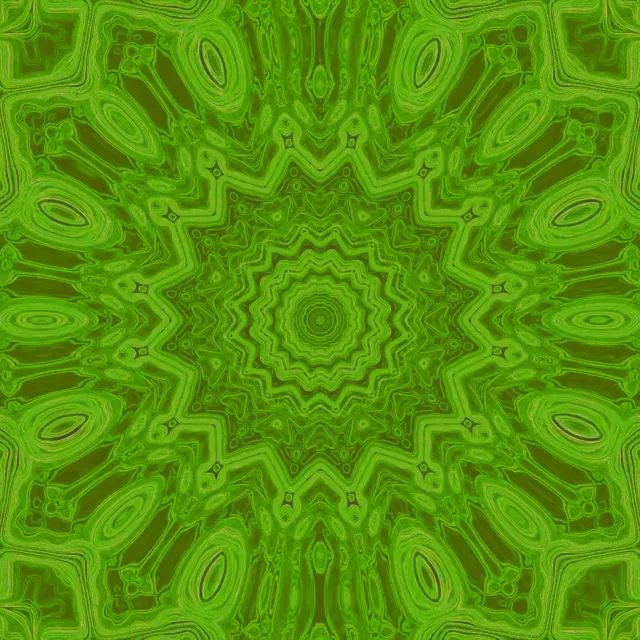Neon Tunnel Green Kaleidoscope Star Vj Loop 1:1 Square 60fps Screensaver