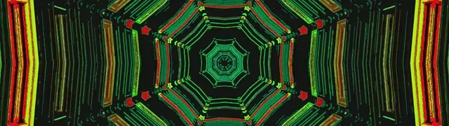 네온 터널 초록 팔각형 화면보호기 32:9 슈퍼 울트라와이드 60fps VJ Loop