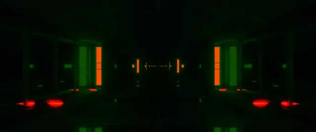 Neon Tonnel Groen Oranje 60fps Skermbeveiliging 2.39:1 Cinemascope VJLoops