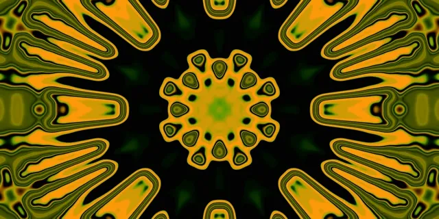 Neon Tunnel Kaleidoscope Sunburst Vj Loop 2:1 Univisium 60fps Screensaver