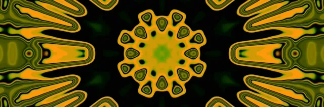Neon Tunnel Kaleidoscope Sunburst VJ Loop 3:1 Triple Wide 60fps Screensaver
