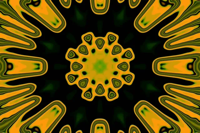 Neon Tunel Kaleidoskop Sončnica Loop | 3:2 Surface 60fps Ohranjevalnik Zaslona VJ Loop