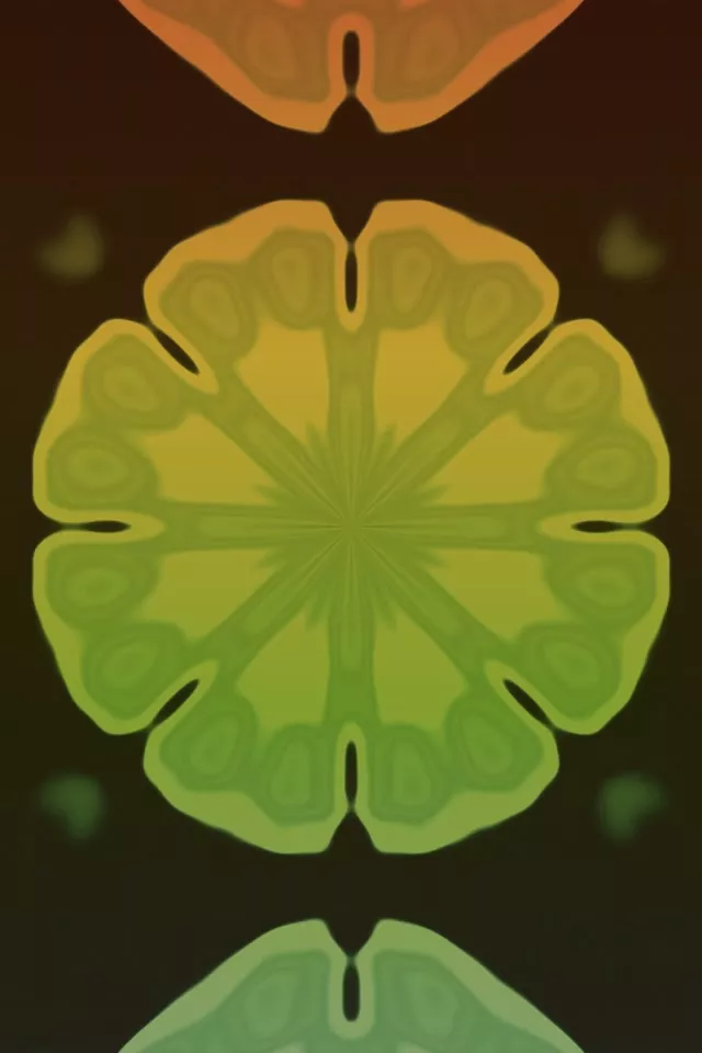 Fraktāļa Kaleidoskops Neona Tunelis 2:3 Photo Portrait 60fps Ekrānsaudzētājs VJ Loop