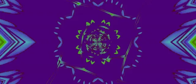 Neon Tunnel Kaleidoscope Star Burst Green Purple VJ Loop 21:9 Ultrawide 60fps Screensaver