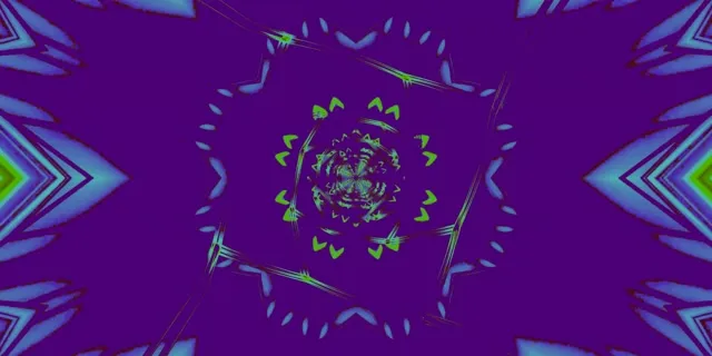 Neon Tunnel Kaleidoscope Star Burst VJ Loop 2:1 Univisium 60fps Screensaver