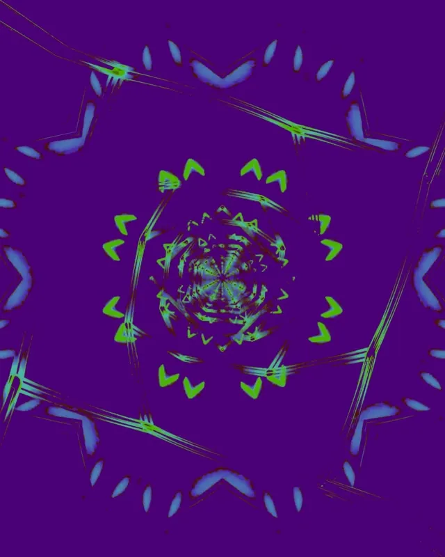 Neon Tunnel Kaleidoscope Star Burst VJ Loop 4:5 Instagram 60fps Screensaver