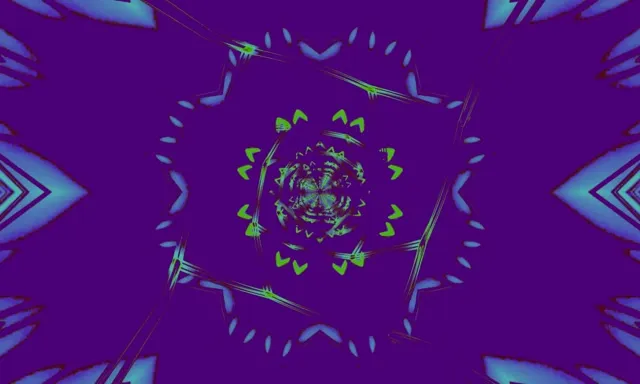 Neon Tunnel Star Kaleidoscope 5:3 wide 60fps Screensaver Vj loop