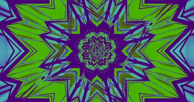Neon Tunnel Green Purple Kaleidoscope 4k uhd 60fps Screensaver Vj loop