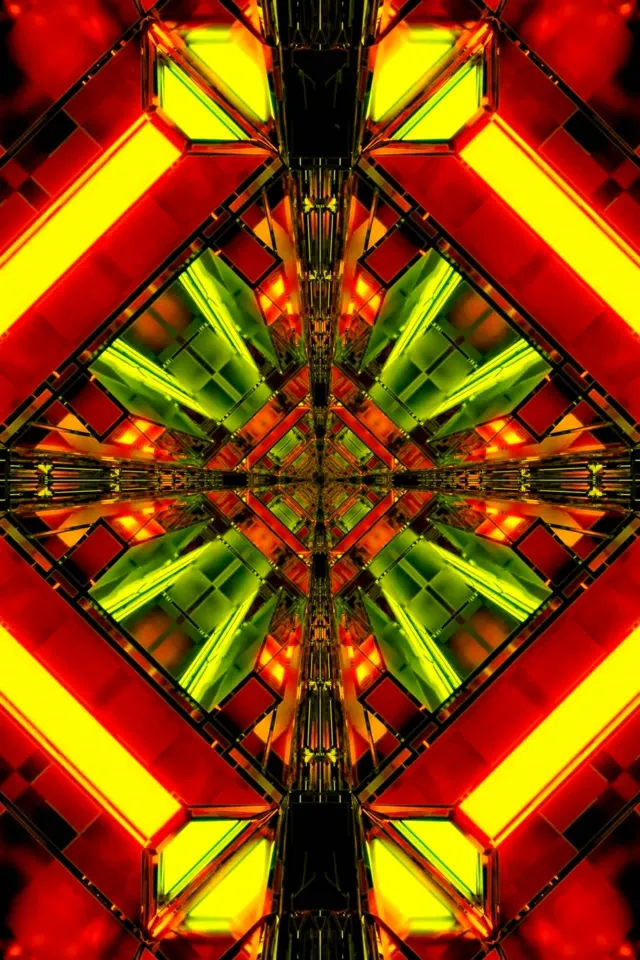 Tunnel za Neon Diamond Kaleidoscope 2:3 Photo Portrait 60fps Screensaver Vj Loop