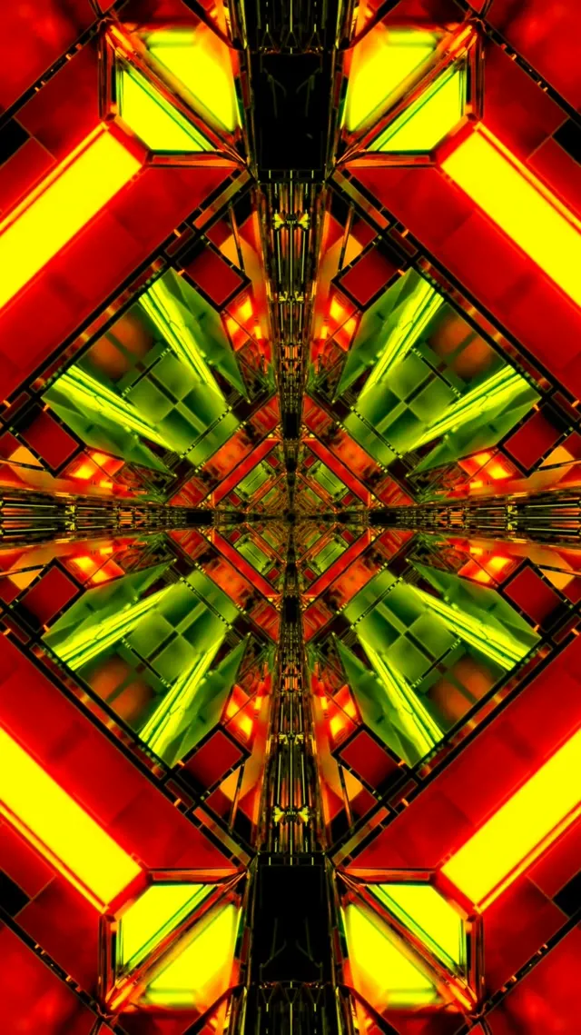 Neon Tunel Dijamantska Mreža VJ Loop 9:16 Reels 60fps Čuvar Ekrana