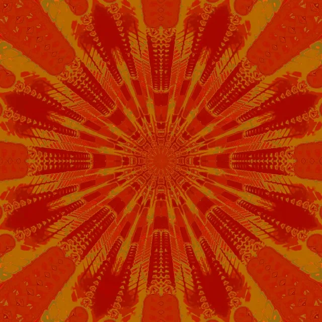 Neon Tunnel Kaleidoscope Burst VJ Loop 1:1 Square 60fps Screensaver
