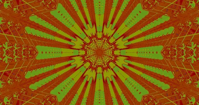 Neon Tunnel Green Red Kaleidoscope Screensaver 4k UHD 60fps Vj Loop
