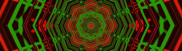 Túnel Neón Octógono Calidoscopio 32:9 Ultrawide 60fps Protector de Pantalla VJLoops