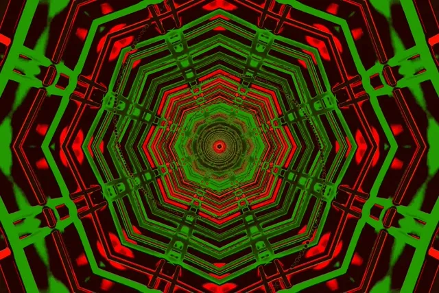 Đường Hầm Neon Xoáy Bát Giác 3:2 Surface 60fps Screensaver Vj Loop