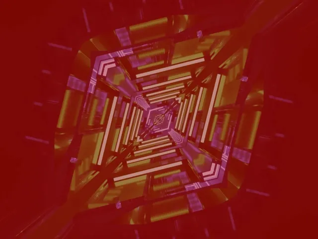 VJLoops Tunnel Neon Vortice Quadrato Rotante Verde 4:3 classico 60fps Screensaver