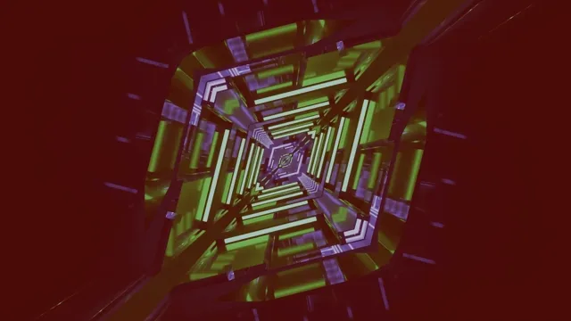 Neon Tunnel Green Screensaver 4K UHD 60fps VJ Loop PC