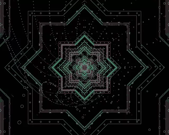 Túnel Neon Verde Estrela 60fps 5:4 industrial Protector de Pantalla VJ Loop