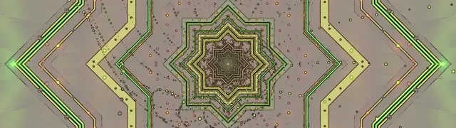 네온 터널 초록 별 화면보호기 32:9 슈퍼 울트라와이드 60fps VJ Loop