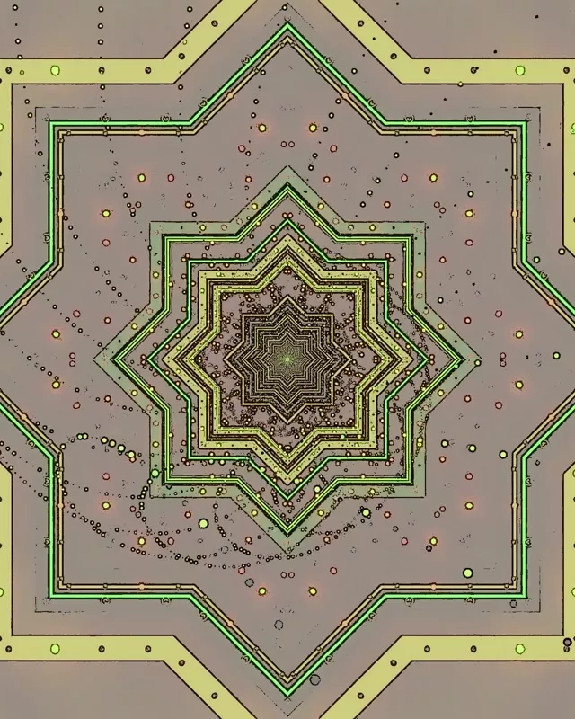 Tunel Neon Verde Stea Screensaver 60fps 4:5 Instagram VJ Loop