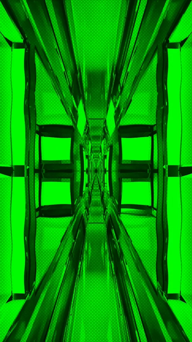 Neon Tunnel Symmetrical Corridor 9:16 Reels 60fps VJLoops Screensaver