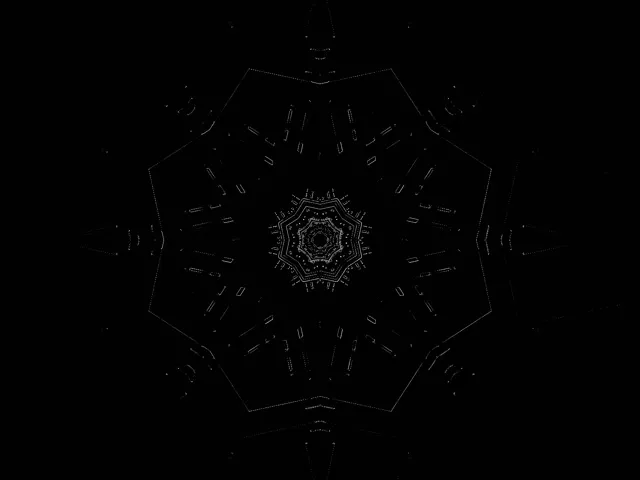 Twnnel Neon Heptagon Ffractal VJLoops 4:3 Clasurol 60fps Arbed Sgrin