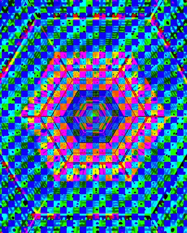 Neon Tunel Heksagon Mreža VJLoops 4:5 Instagram 60fps Čuvar Ekrana