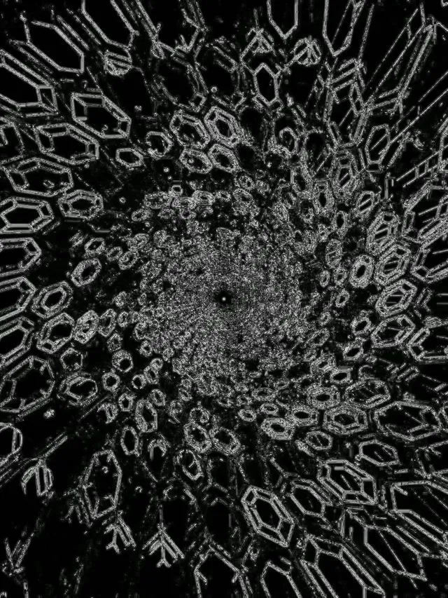 Neontunnel Heksagon Skjermbeskytter 3:4 iPad Portrett 60fps VJ Loop