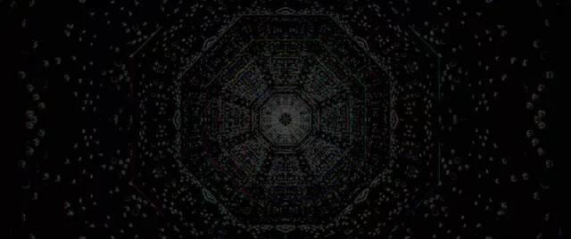 Neon Tunnel Hexagon Vortex 2.39:1 Cinemascope 60fps Screensaver