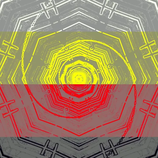 Neon Tunnel Hexagon Vortex VJ Loop 1:1 Square 60fps Screensaver