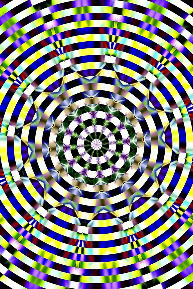 Kaleidoscope Neon Tunnel VJ Loop 9:16 60fps Screensaver Fractal Mandala