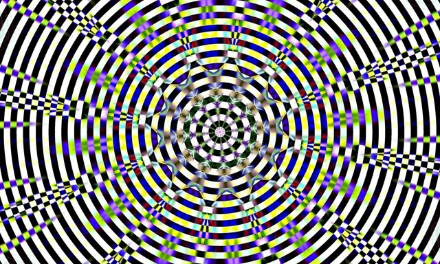 Neon Tunnel Concentric Circles VJ Loop 5:3 Wide 60fps Screensaver Animation