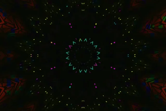 Neonski tunel kaleidoskop zvijezda eksplozija VJLoops petlja 3:2 Surface 60fps čuvar zaslona