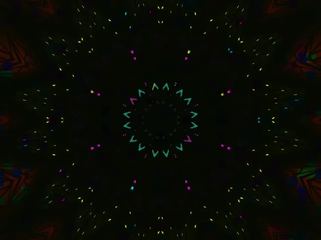 Neonski Tunel Kaleidoskop Zvezdni Izbruh VJLoops 4:3 Classic 60fps Ohranjevalnik zaslona