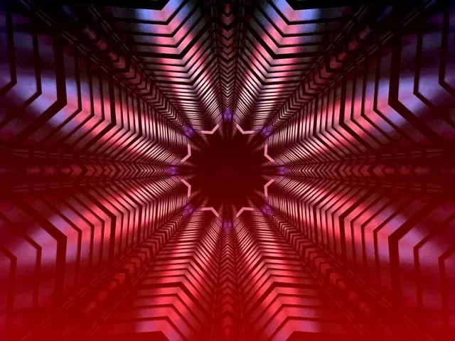 Neon Tunnel Kaleidoskop Stern Vortex VJ Loop 4:3 Classic 60fps Bildschirmschoner