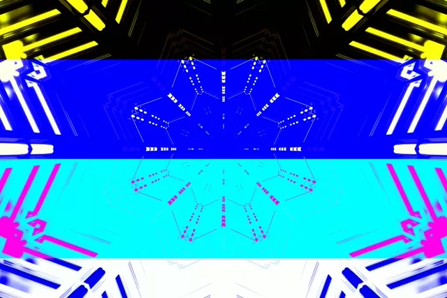 Tunel Neon Kaleidoskop Rrjet 3:2 surface 60fps Screensaver Vj Loop