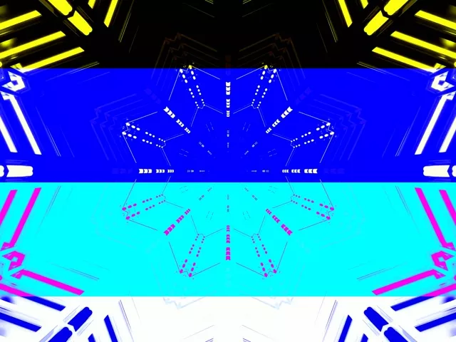 Neon Tunel Kaleidoskop Mreža VJ Loop 4:3 Classic 60fps Čuvar Ekrana