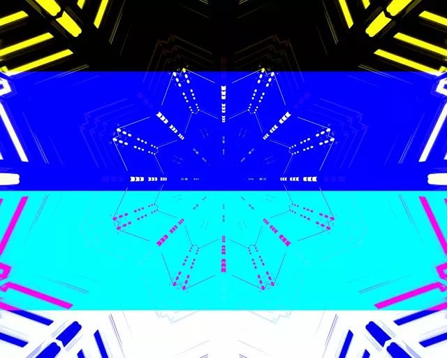Neon Tunela Kaleidoskopio Eztanda VJ Begizta 5:4 Industriala 60fps Pantaila-babeslea
