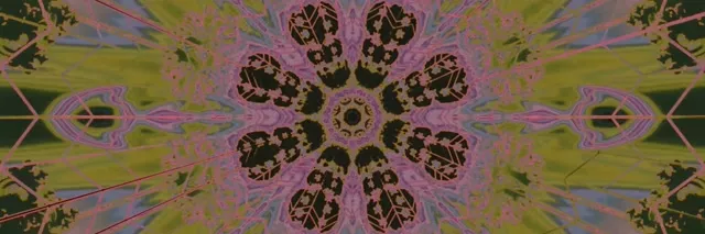 Neon Tunnel Kaleidoscoop Bloei VJ Loop 3:1 Triple Breed 60fps Schermbeveiliging