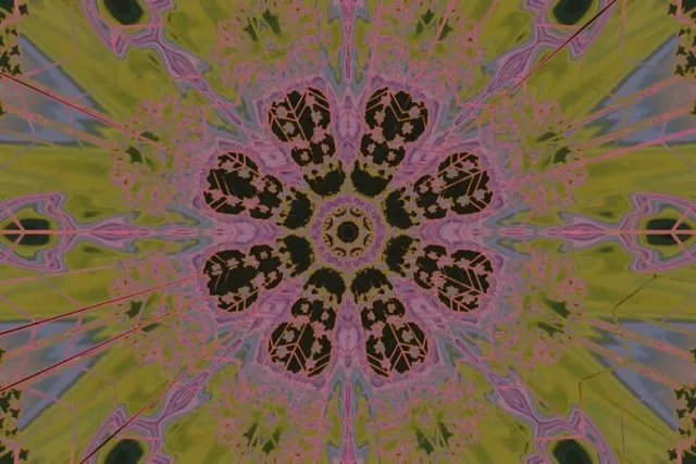 Neon Tunnel Kaleidoscope Bloom VJ Loop 3:2 Surface 60fps Screensaver