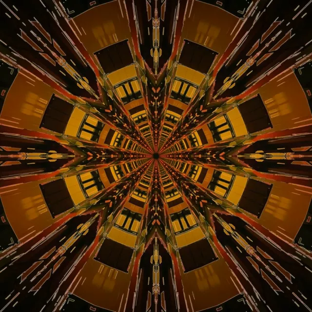 Neon Tunnel Kaleidoscope Burst 1:1 Square 60fps Screensaver Vj Loop
