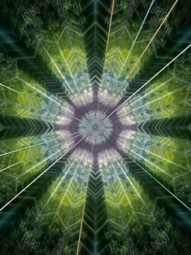 Neon Tunnel Kaleidoscope Burst VJ Loop 3:4 iPad Portrait 60fps Screensaver