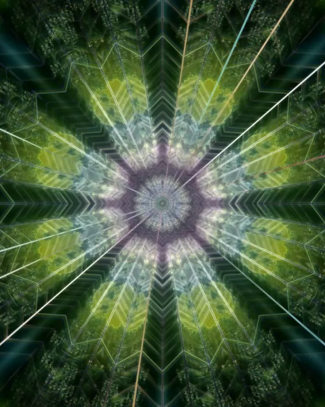 Neon Tunnel Kaleidoscope Burst VJ Loop 4:5 Instagram 60fps Screensaver