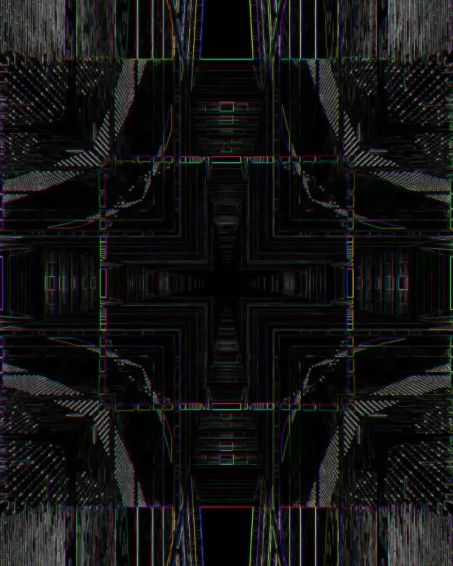 Tonn Neon Cealaidéascóip Chros | VJ Loop 60fps 4:5 Instagram Screensaver
