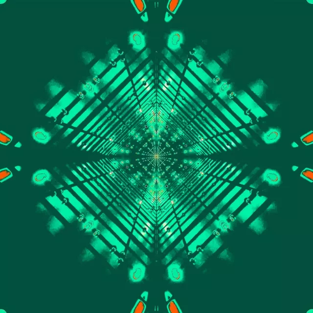 Neon Tunnel Kaleidoscope Diamond Vj Loop 1:1 Square 60fps Screensaver