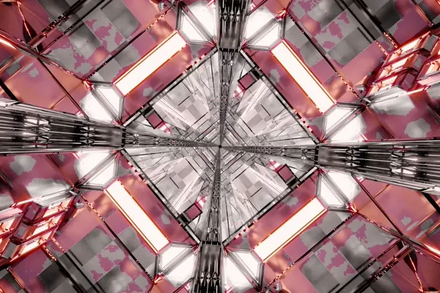 Tunel Neon Diamant Kaleidoskop VJLoops 3:2 Surface 60fps Ruajtës Ekrani