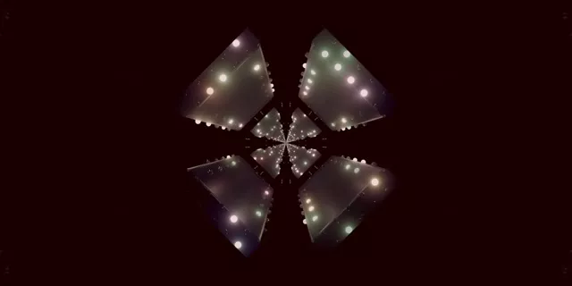 Neon-tonnel Kaleidoskoop Blom Vj Loop 2:1 Univisium 60fps Skermbeveiliging