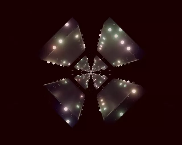 Neon Tunela Kaleidoskopioa Loraa VJ Loop 5:4 Industriala 60fps Pantaila-babeslea