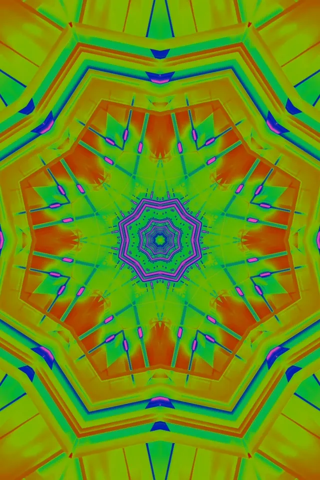 Neon Tunel Kaleidoskopo Oktagono Vj Loop 2:3 Argazki Bertikala 60fps Pantaila-babeslea