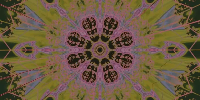 Neon Tunel Kaleidoskopo Mandala VJLoops 2:1 Univisium 60fps Pantaila-babeslea